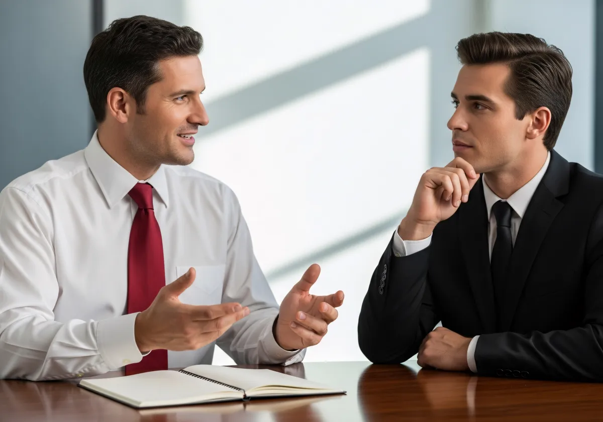 consulente discute con cliente